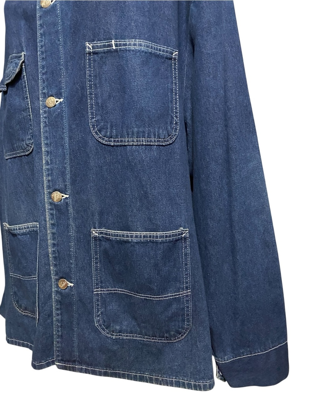 Vintage Pointer Denim Chore Coat Barn Jacket 4X 5X USA Workwear Streetwear - Picture 7 of 14